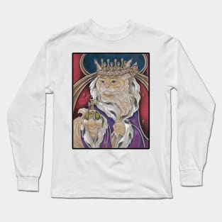 King Cat - Black Outlined Version Long Sleeve T-Shirt